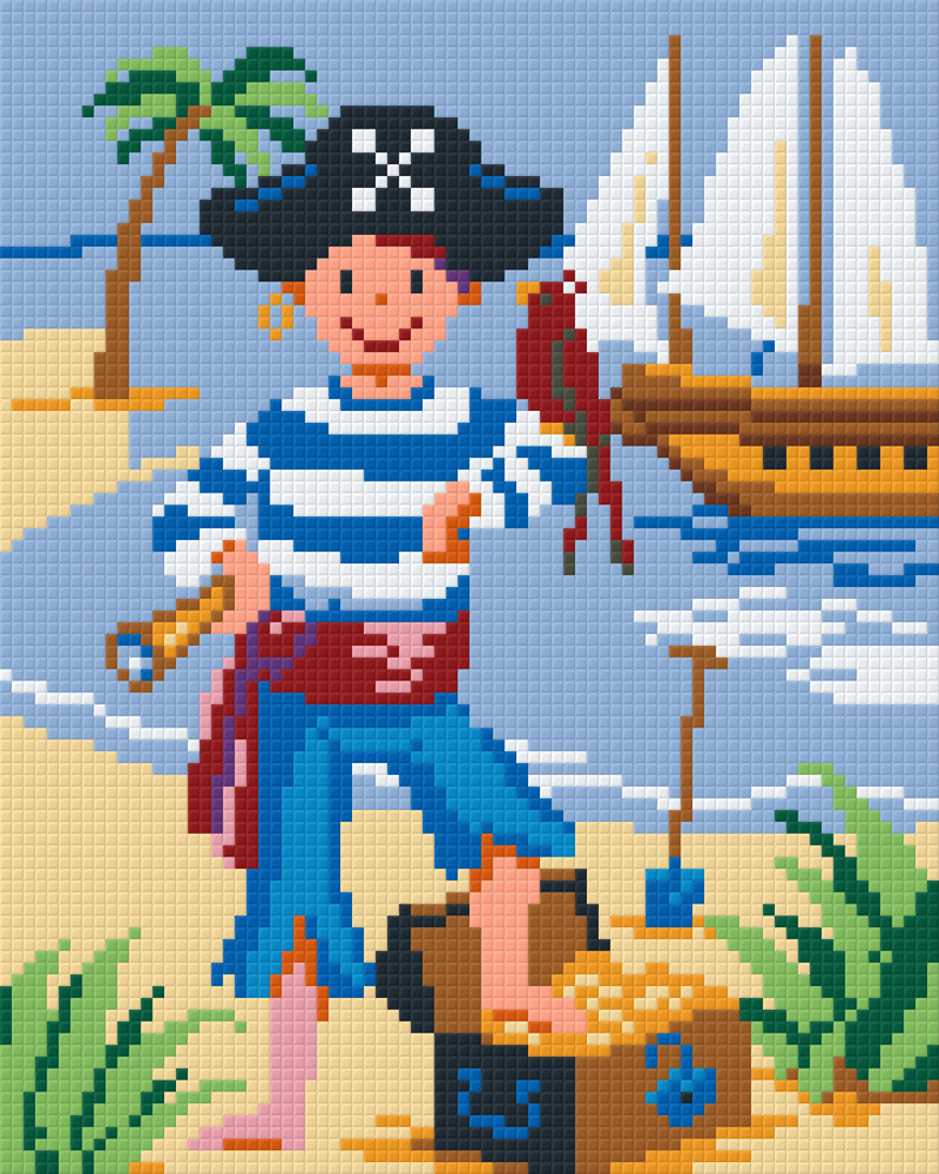 Little Pirate Four [4] Baseplate PixelHobby Mini-mosaic Art Kit image 0